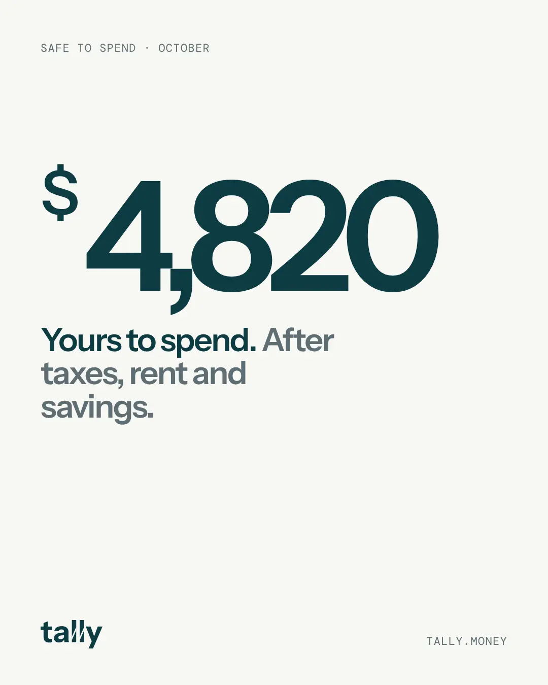 Post: $4,820 safe to spend